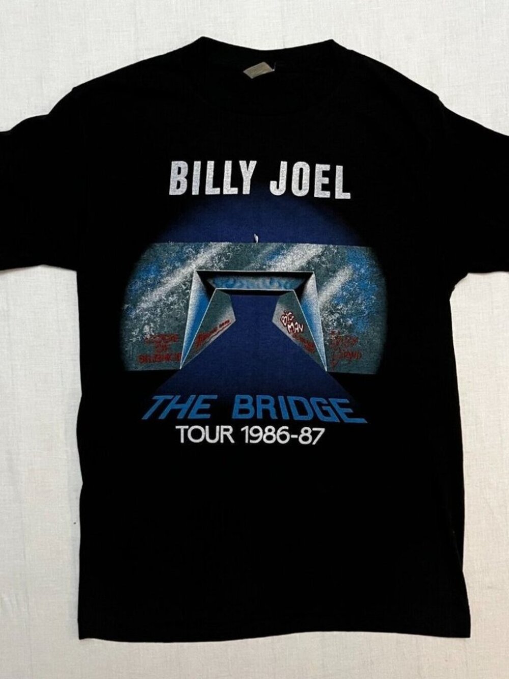 Billy Joel T-Shirt Vintage The Bridge Tour Concert Music Fan Graphic